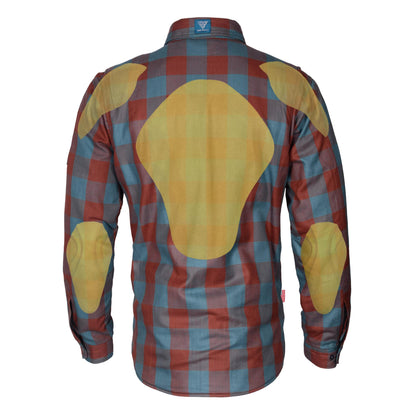 flannel-shirt-in-teal-light-brown-checkered-for-men-back-with-pads