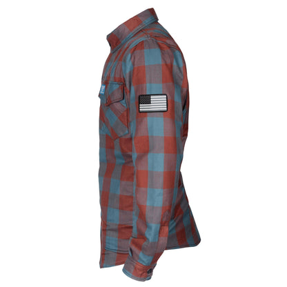 flannel-shirt-in-teal-light-brown-checkered-for-men-left