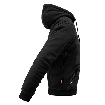 Protective Fleece Unisex Hoodie - Black Matte with Pads