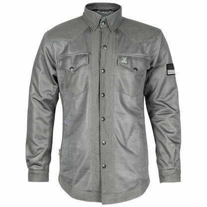 Protective Summer Mesh Shirt - Grey Solid with Pads [Fast Shipping for USA]
