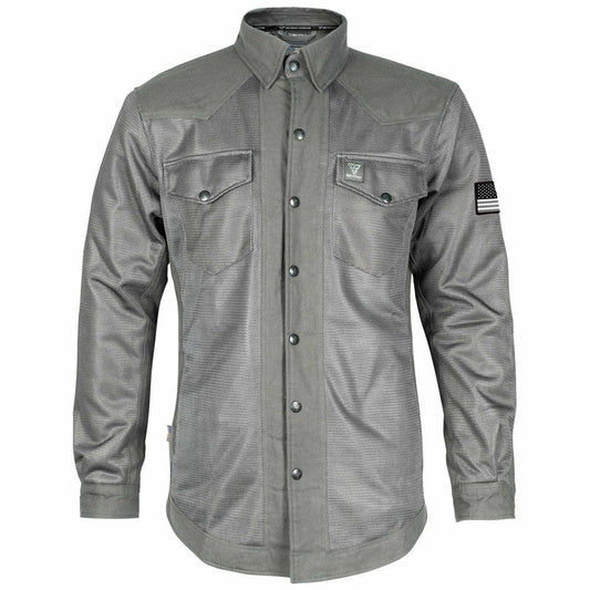 Protective Summer Mesh Shirt - Grey Solid with Pads [Fast Shipping for USA]