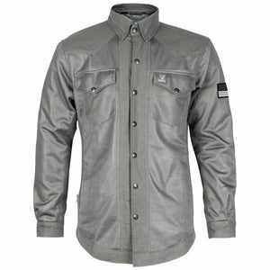 Protective Summer Mesh Shirt - Grey Solid with Pads