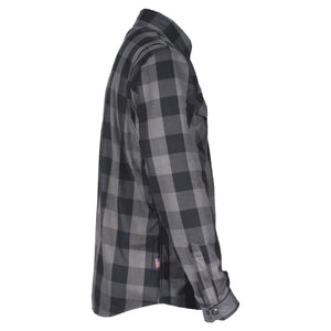 SALE Protective Flannel Shirt - Grey Checkered with Pads