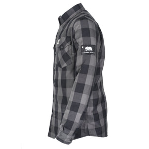 SALE Protective Flannel Shirt - Grey Checkered with Pads