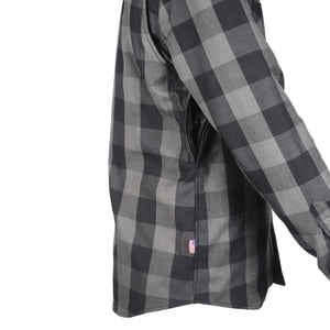 SALE Protective Flannel Shirt - Grey Checkered with Pads