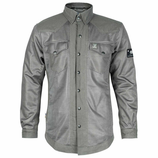 SALE Protective Summer Mesh Shirt - Grey Solid with Pads