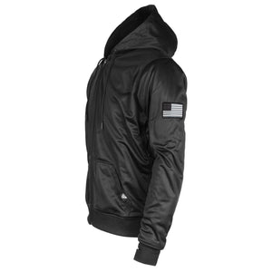 Black Solid Ultra Protective Hoodie with Pads