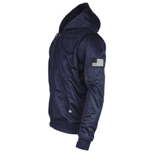 Navy Blue Solid Ultra Protective Hoodie with Pads