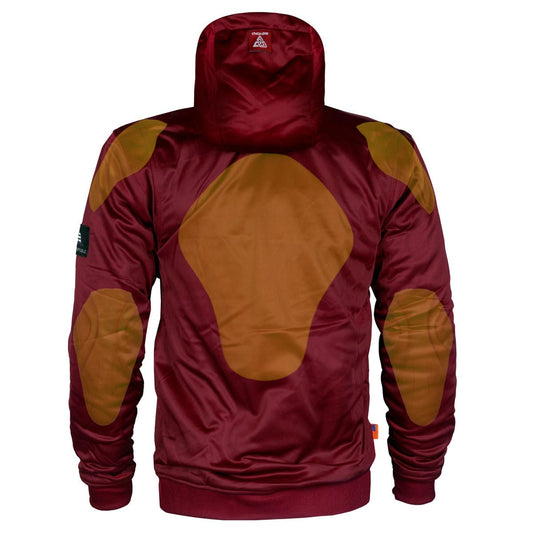 SALE Red Maroon Solid Ultra Protective Hoodie with Pads