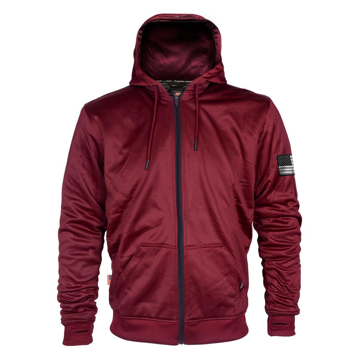 Red Maroon Solid Ultra Protective Hoodie with Pads – Beyond