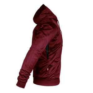 2023 Collection SALE Red Maroon Solid Ultra Protective Hoodie with Pads