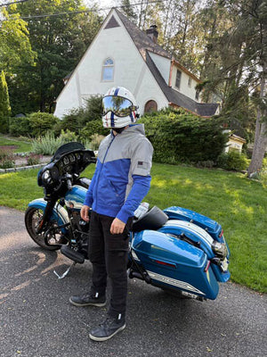 Ultra Reflective Hoodie Blue Eclipse with Pads