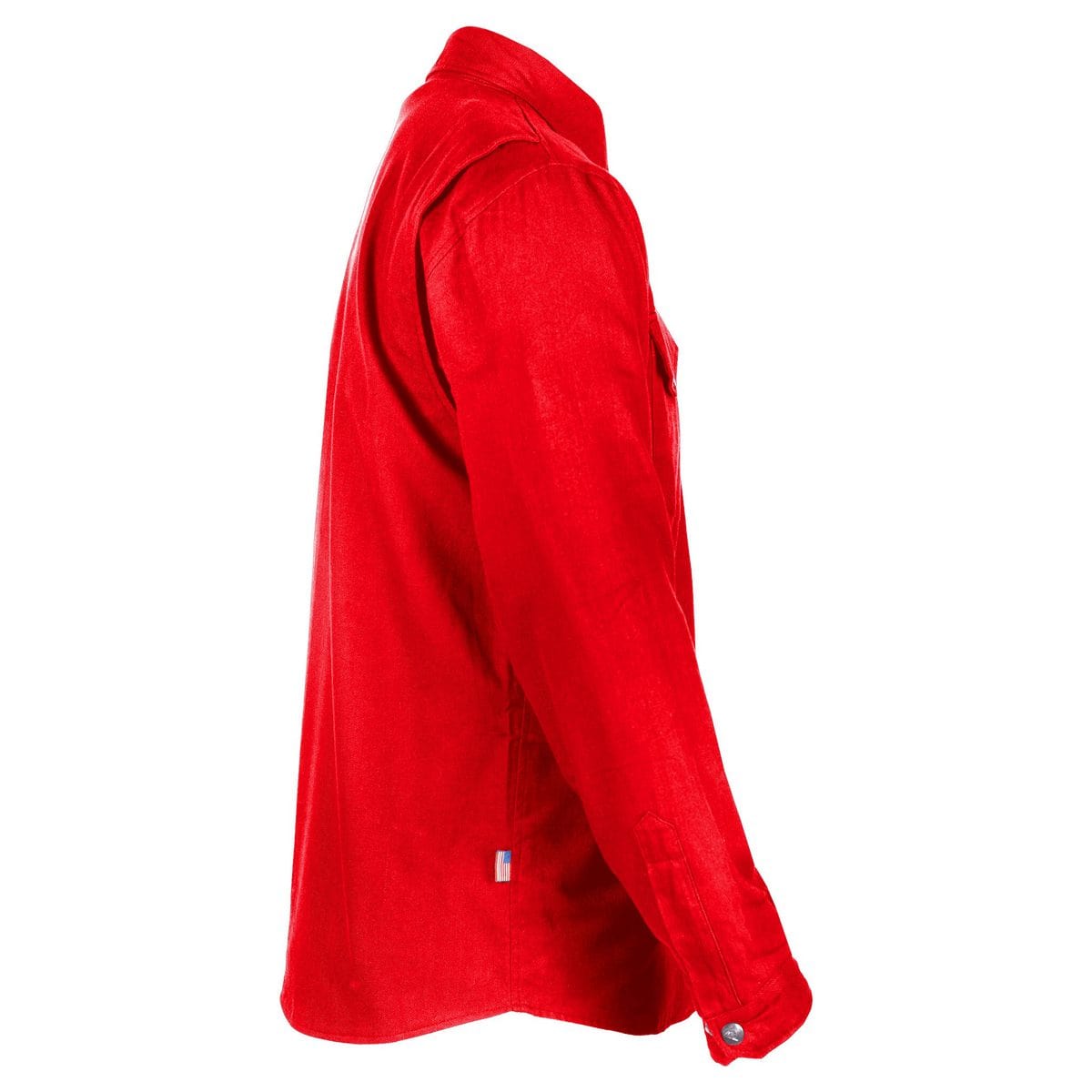 SALE Protective Flannel Shirt - Red Solid with Pads