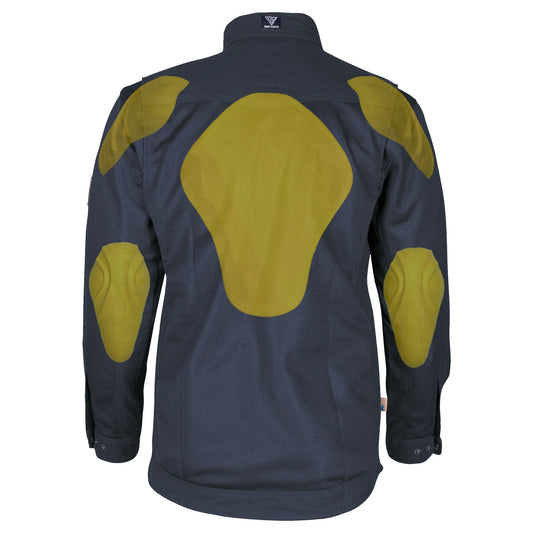 Protective Summer Mesh Shirt - Navy Blue Solid with Pads [Fast Shipping for USA]
