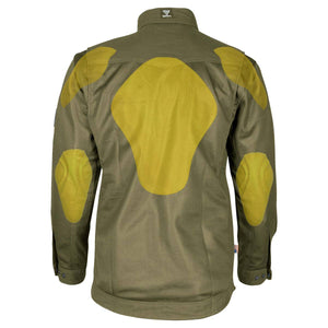 Protective Summer Mesh Shirt - Army Green Solid with Pads