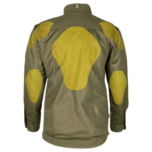 SALE Protective Summer Mesh Shirt - Army Green Solid with Pads