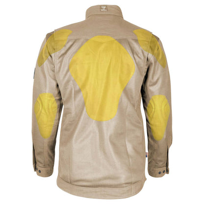 Protective Summer Mesh Shirt - Khaki Solid with Pads [Fast Shipping for USA]