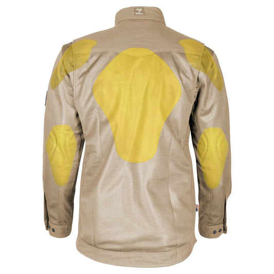 Protective Summer Mesh Shirt - Khaki Solid with Pads [Fast Shipping for USA]