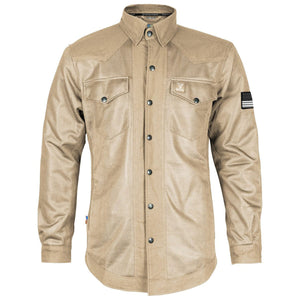 Protective Summer Mesh Shirt - Khaki Solid with Pads