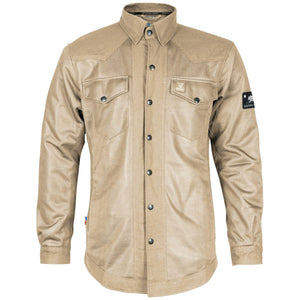 SALE Protective Summer Mesh Shirt - Khaki Solid with Pads