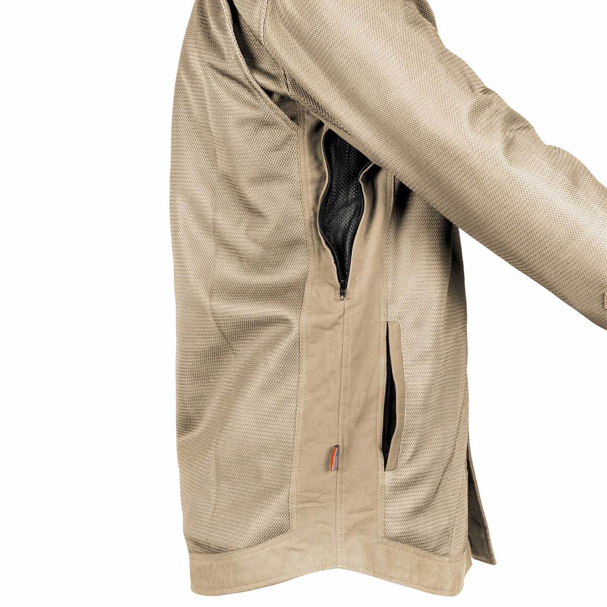 SALE Protective Summer Mesh Shirt - Khaki Solid with Pads