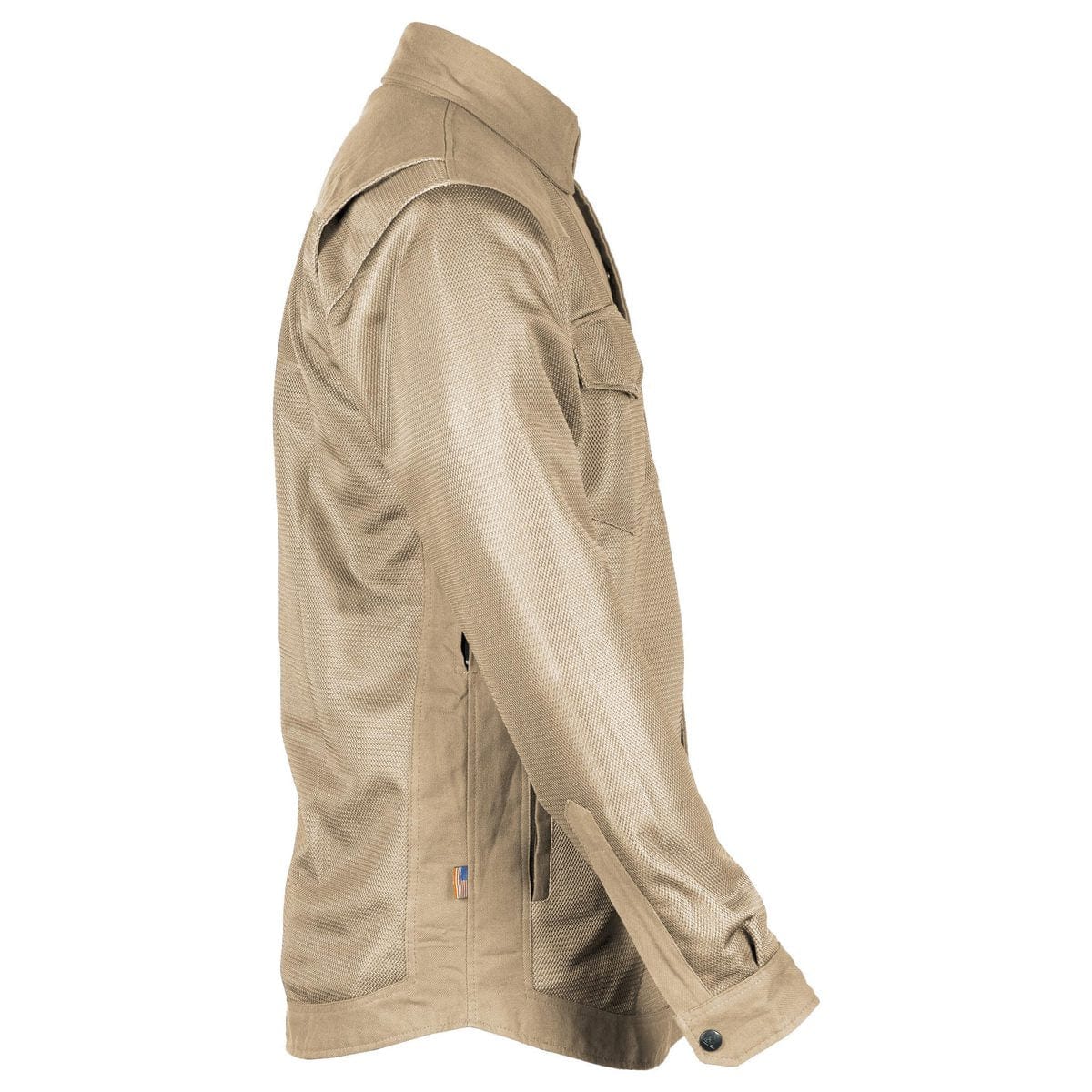 Protective Summer Mesh Shirt - Khaki Solid with Pads [Fast Shipping for USA]