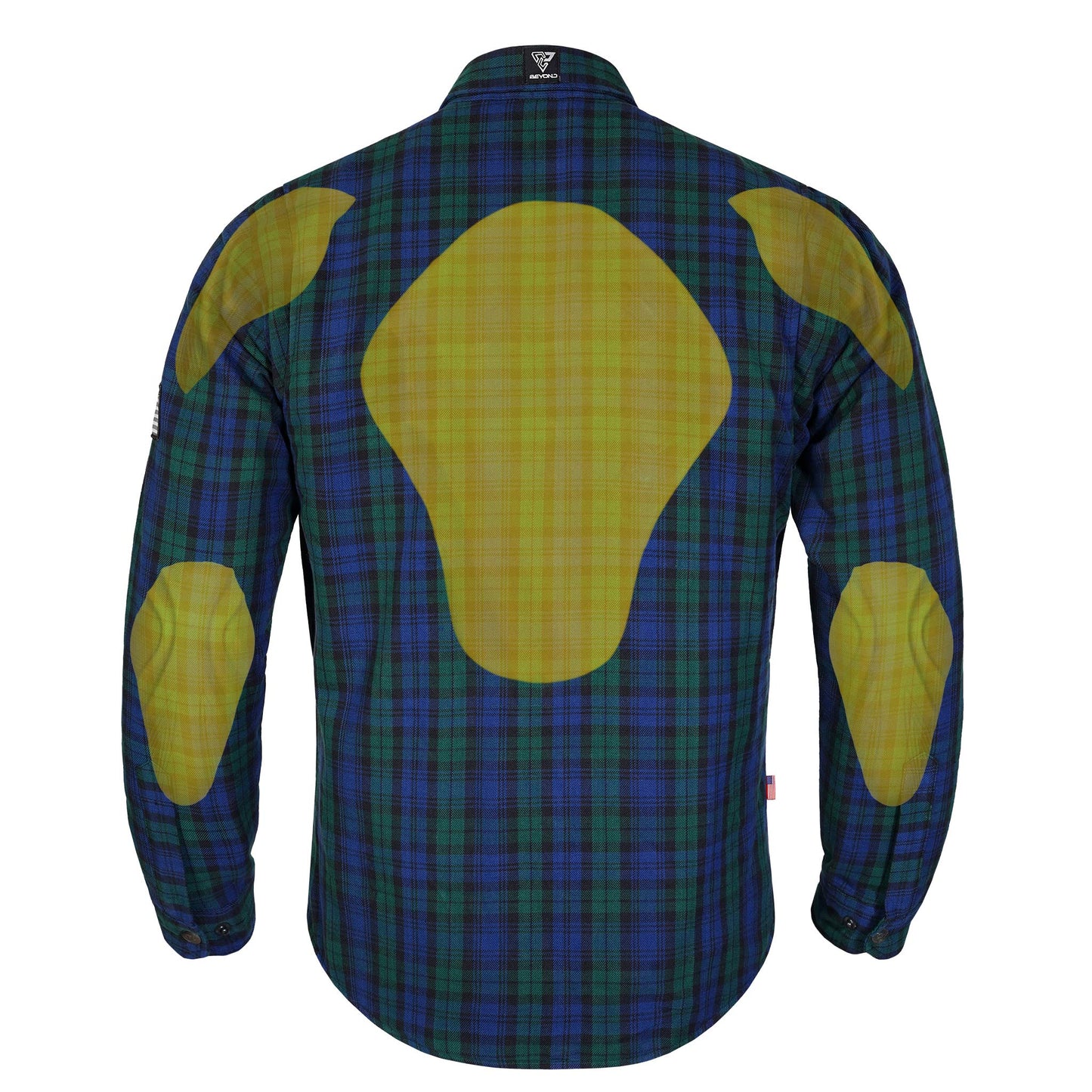 Protective Flannel Shirt For Men - Black Watch Plaid with Pads