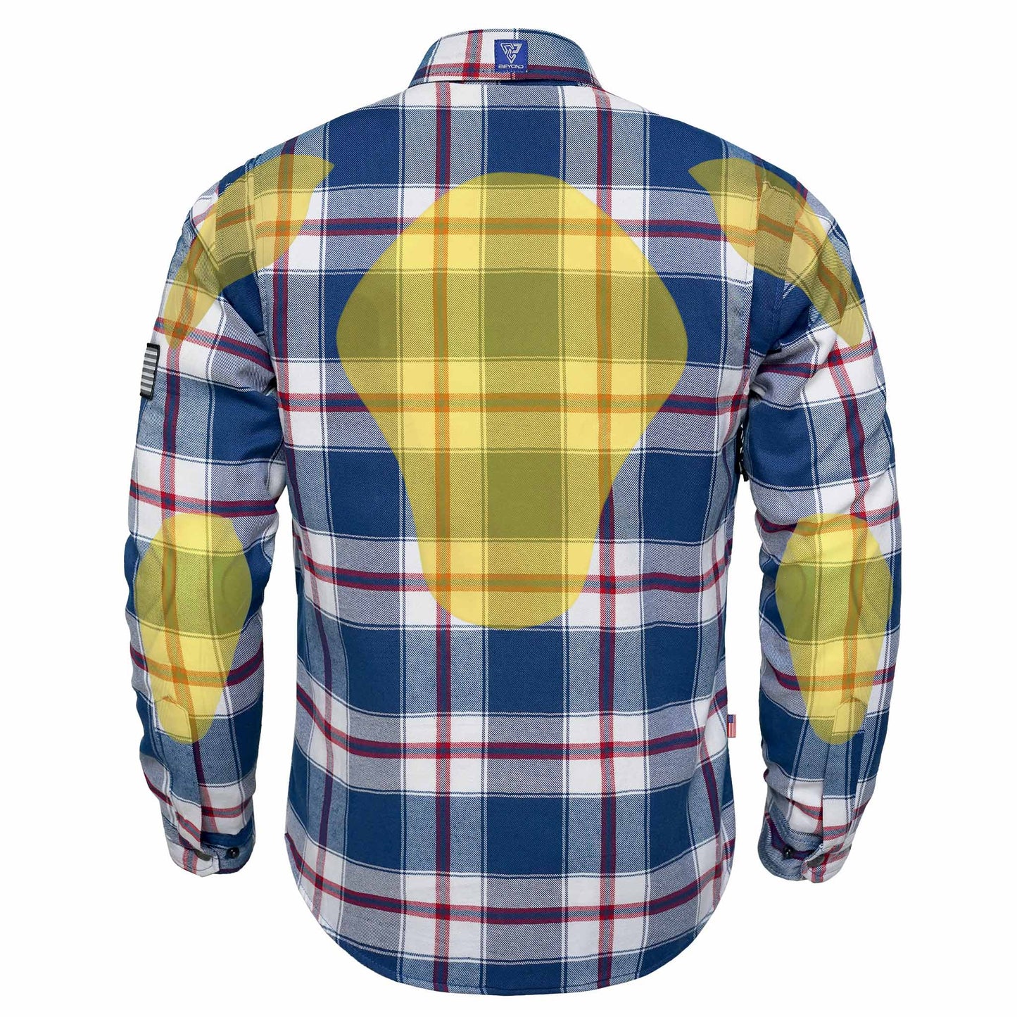 Protective Flannel Shirt For Men - Coastal Ridge Plaid with Pads