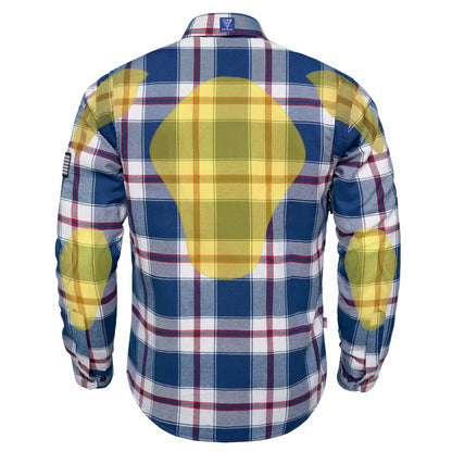 Protective Flannel Shirt For Men - Coastal Ridge Plaid with Pads