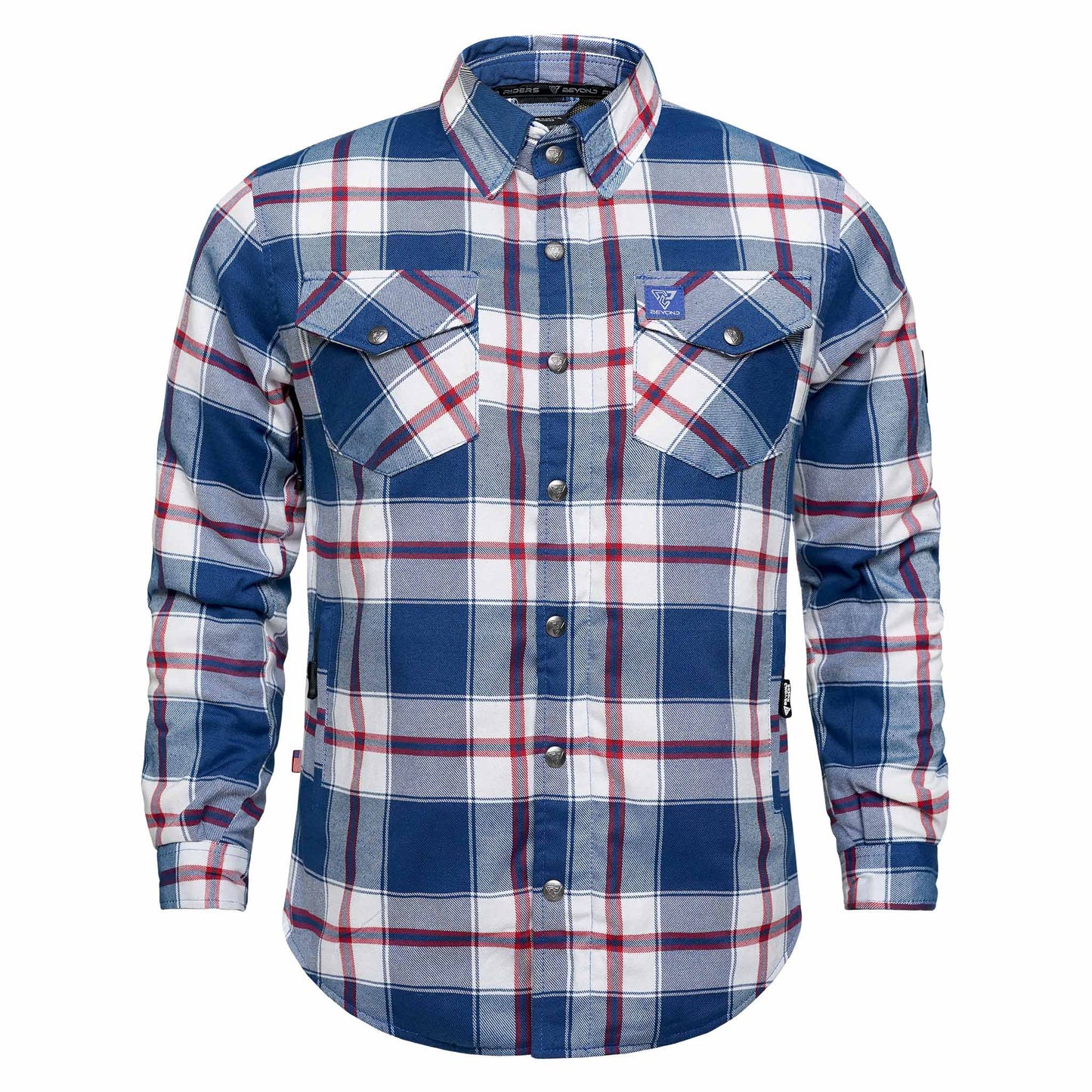 Protective Flannel Shirt For Men - Coastal Ridge Plaid with Pads