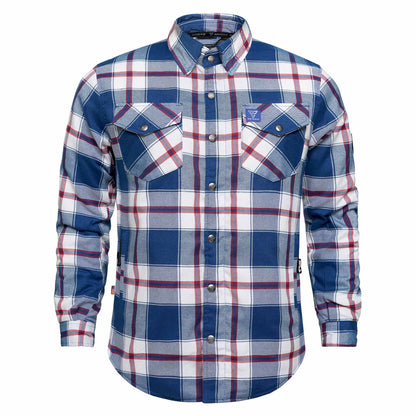 Protective Flannel Shirt For Men - Coastal Ridge Plaid with Pads