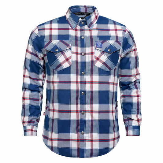 Protective Flannel Shirt For Men - Coastal Ridge Plaid with Pads