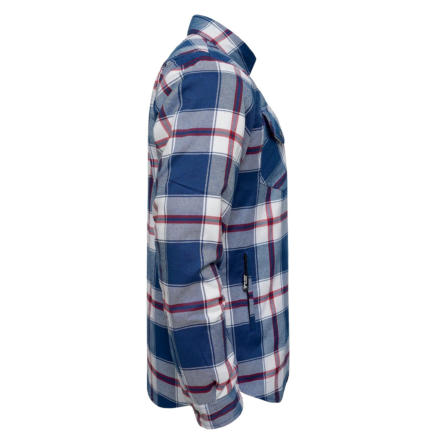 Protective Flannel Shirt For Men - Coastal Ridge Plaid with Pads