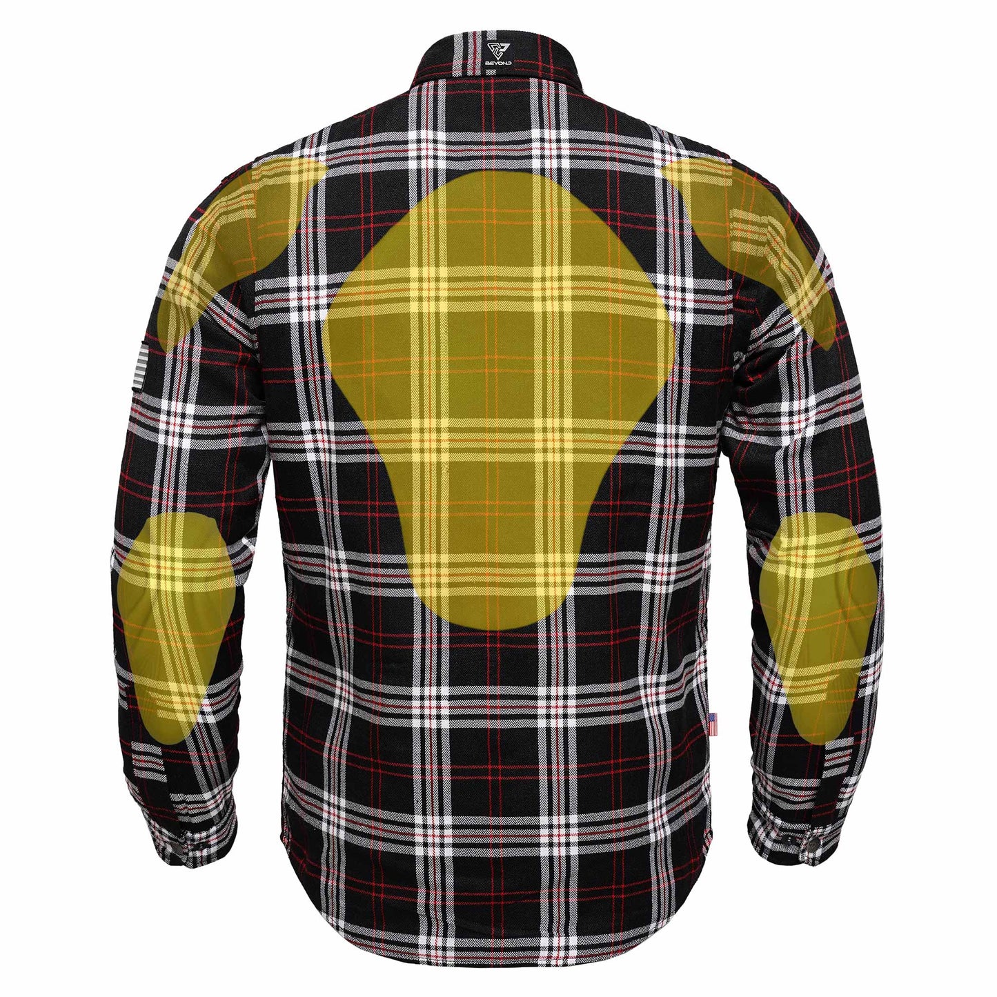 Protective Flannel Shirt for Men - Crimson Grid