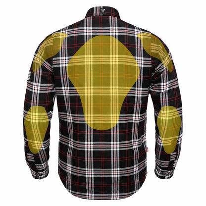 Protective Flannel Shirt for Men - Crimson Grid