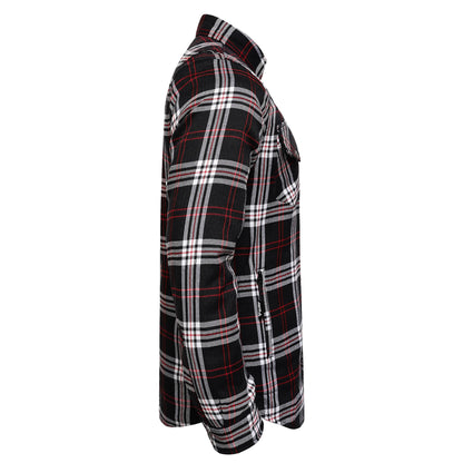 Protective Flannel Shirt for Men - Crimson Grid
