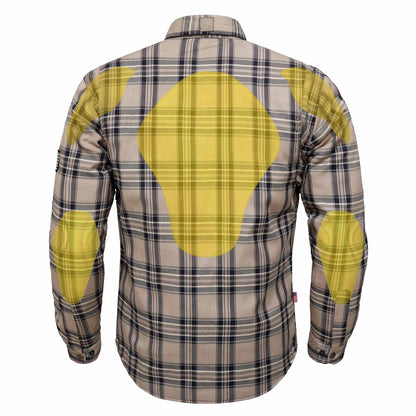 Protective Flannel Shirt For Men - Desert Spirit Plaid with Pads