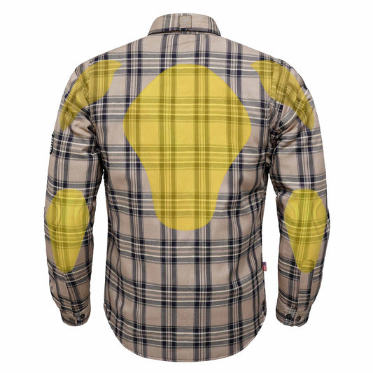 Protective Flannel Shirt For Men - Desert Spirit Plaid with Pads
