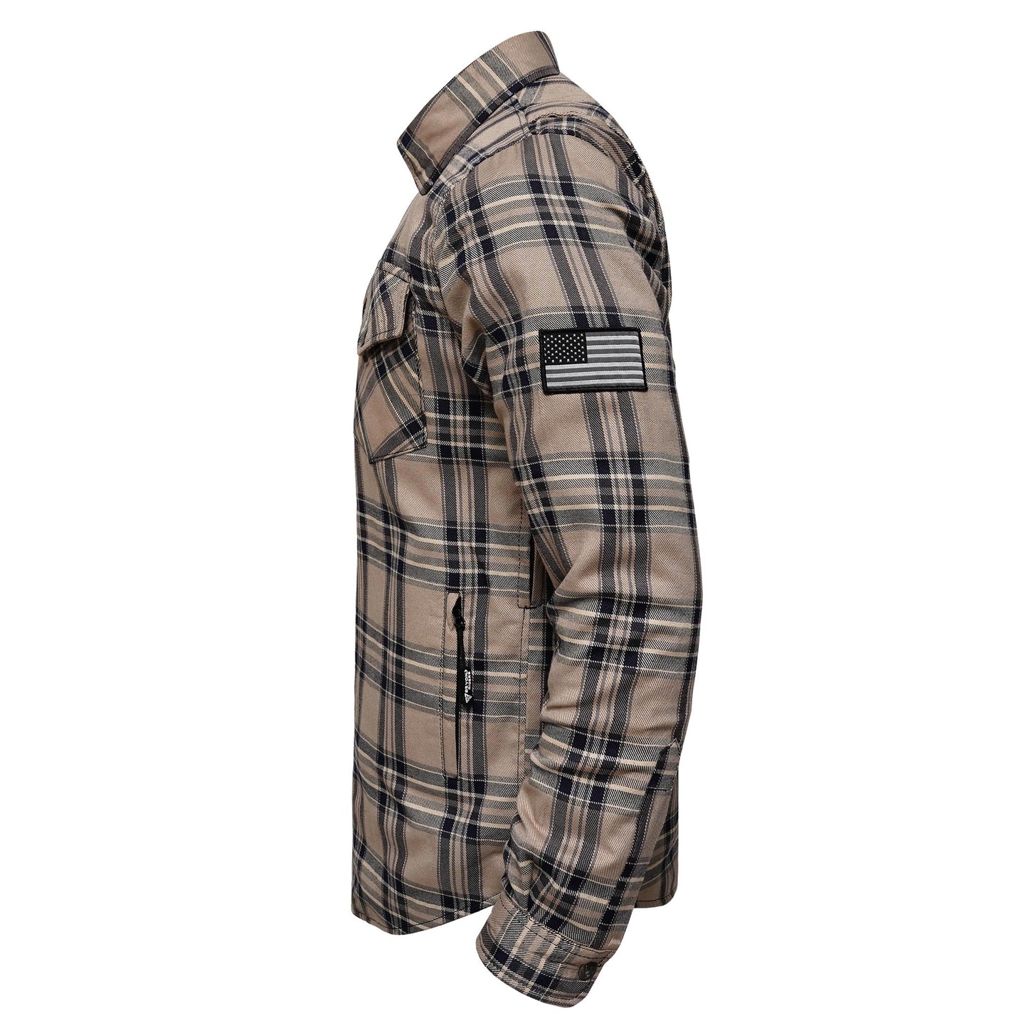 Protective Flannel Shirt For Men - Desert Spirit Plaid with Pads