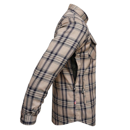 Protective Flannel Shirt For Men - Desert Spirit Plaid with Pads