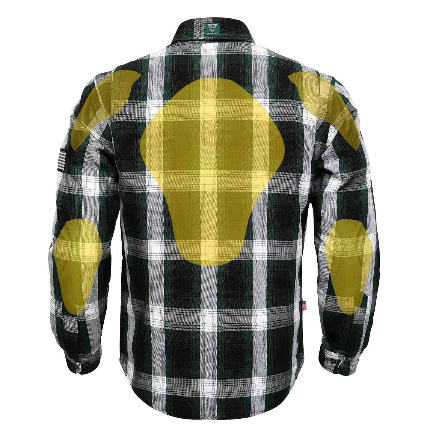 Protective Flannel Shirt For Men - Green Ridge Plaid with Pads