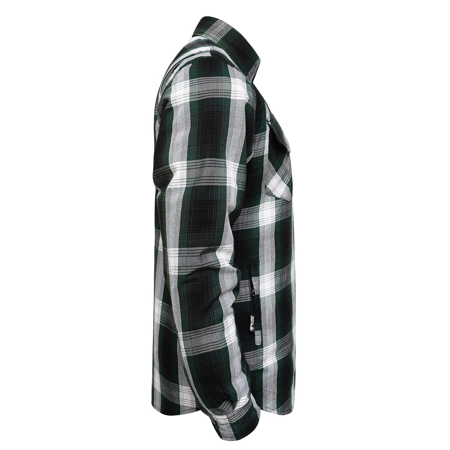 Protective Flannel Shirt For Men - Green Ridge Plaid with Pads