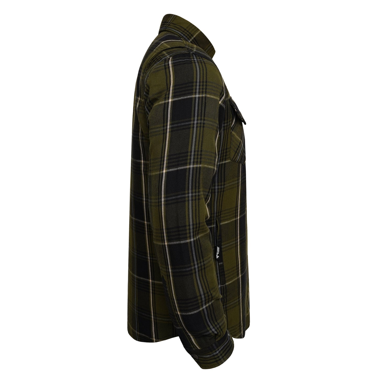 Protective Flannel Shirt For Men - Green Tracer Plaid with Pads