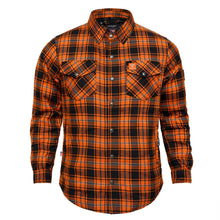 Protective Flannel Shirt For Men - Rusty Orange Plaid