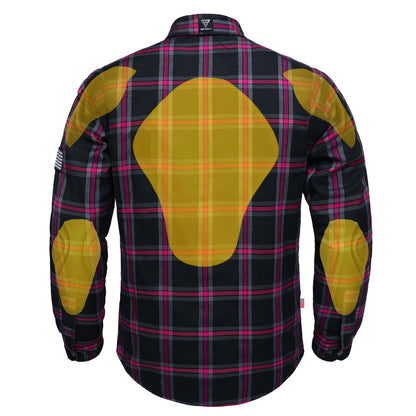 Protective Flannel Shirt For Men - The Raven Plaid with Pads