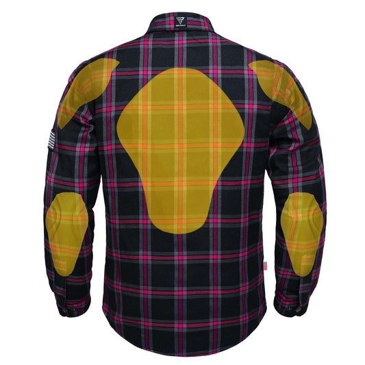 Protective Flannel Shirt For Men - The Raven Plaid with Pads