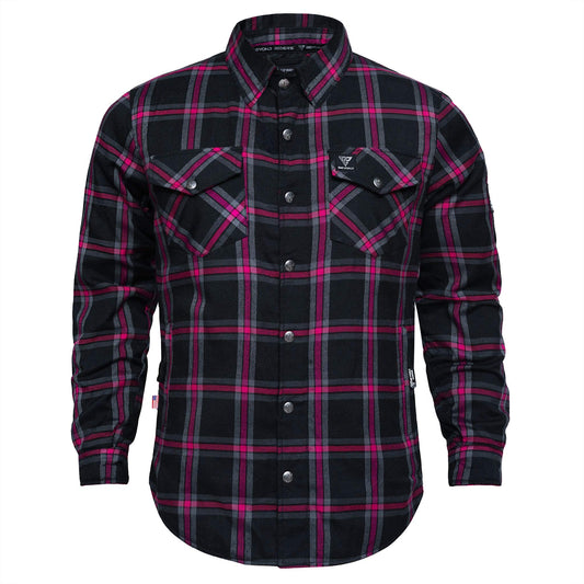 Protective Flannel Shirt For Men - The Raven Plaid with Pads