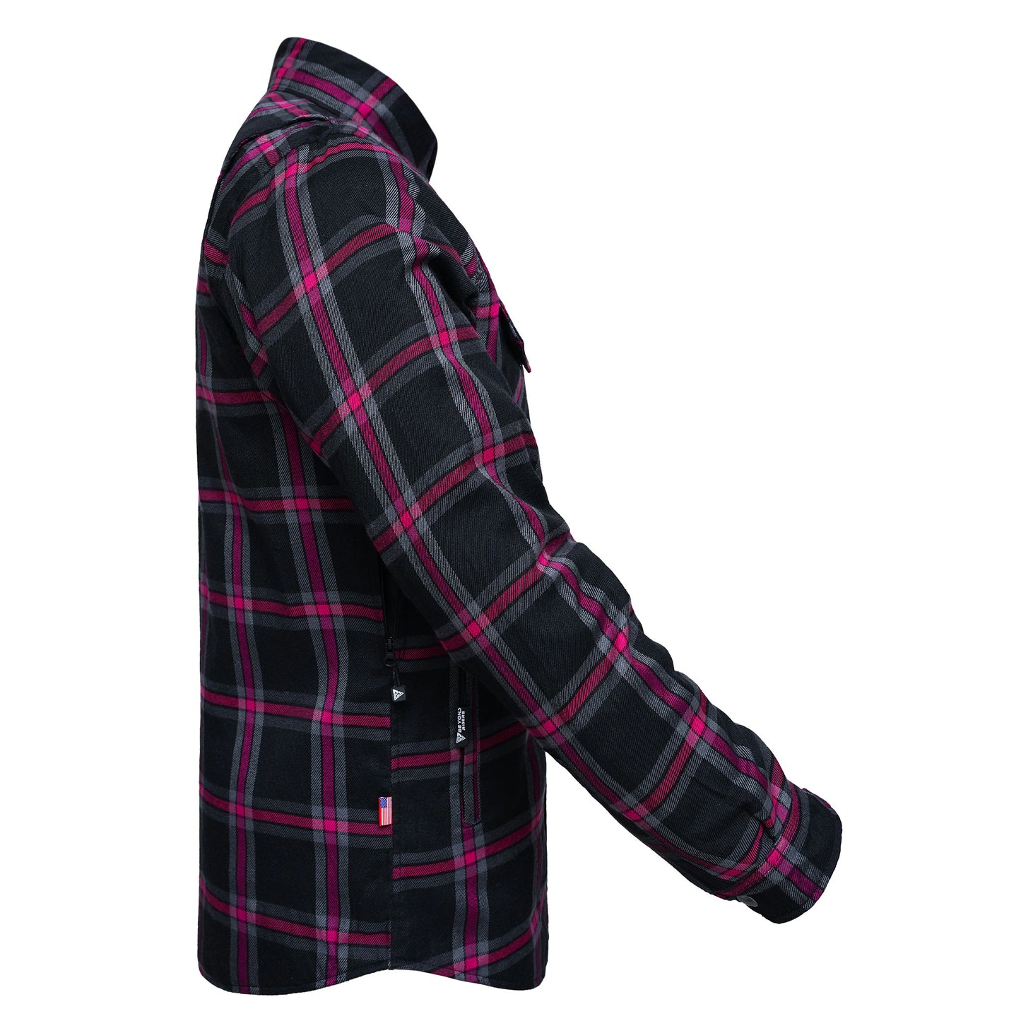 Protective Flannel Shirt For Men - The Raven Plaid with Pads