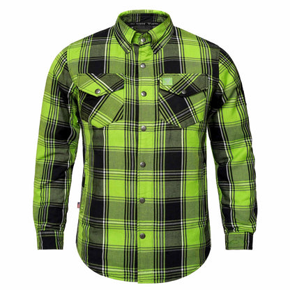 Protective Flannel Shirt For Men - Viper Tracer Plaid with Pads