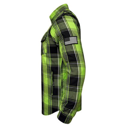 Protective Flannel Shirt For Men - Viper Tracer Plaid with Pads